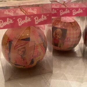 5 Vintage Barbie Christmas Ornaments